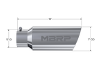 MBRP Exhaust Tip 5-Inch Inlet 7-Inch Outlet Rolled End T304 Stainless Steel Universal Fit