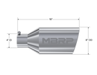 MBRP Exhaust Tip 4-Inch Inlet 8-Inch Outlet Rolled End T304 Stainless Steel Universal Fit