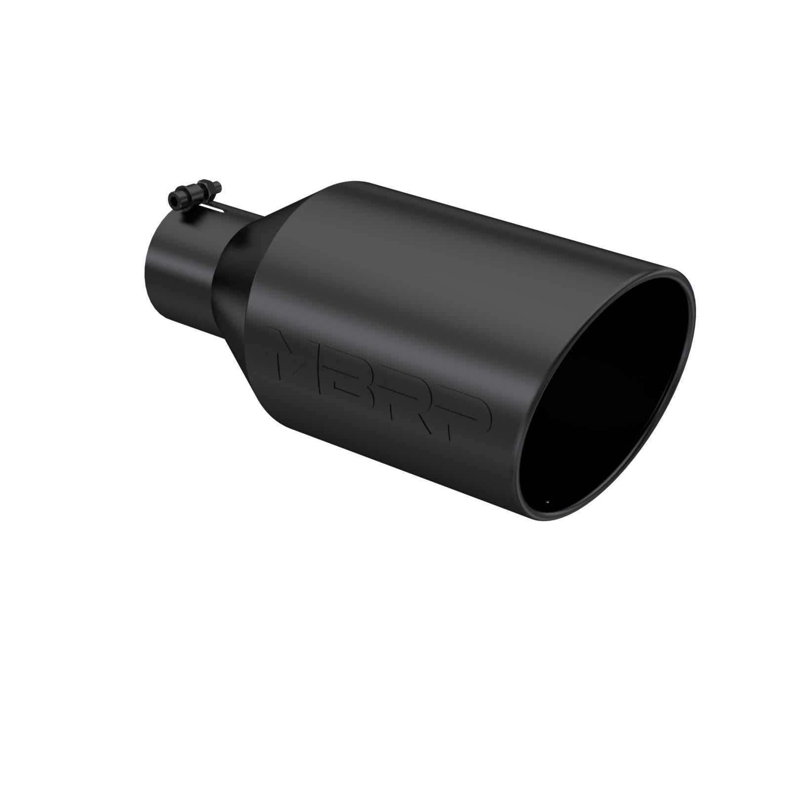 MBRP Exhaust Tip 4-Inch Inlet 8-Inch Outlet Rolled End Black Coated Universal Fit
