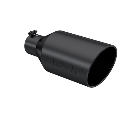 MBRP Exhaust Tip 4-Inch Inlet 8-Inch Outlet Rolled End Black Coated Universal Fit