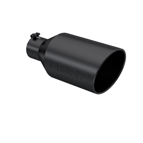 MBRP Exhaust Tip 4-Inch Inlet 8-Inch Outlet Rolled End Black Coated Universal Fit