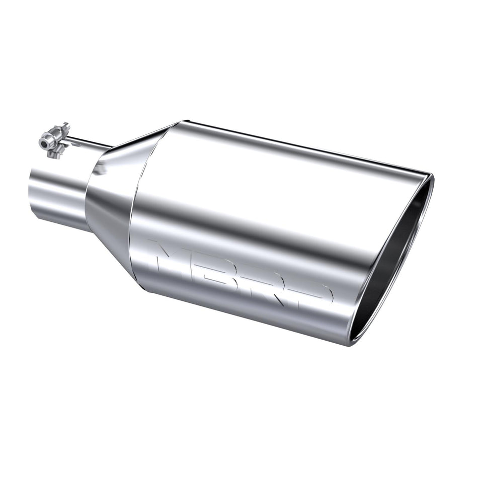 MBRP Exhaust Tip 4-Inch Inlet 8-Inch Outlet Rolled End T304 Stainless Steel Universal Fit