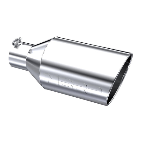 MBRP Exhaust Tip 4-Inch Inlet 8-Inch Outlet Rolled End T304 Stainless Steel Universal Fit