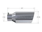 MBRP Exhaust Tip 5-Inch Inlet 8-Inch Outlet Rolled End T304 Stainless Steel Universal Fit