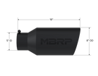MBRP Exhaust Tip 5-Inch Inlet 6-Inch Outlet Rolled End Universal Fit Armor Black Exhaust Tip 8 Inch O.D. Rolled End 5 Inch Inlet 18 Inch Length Black