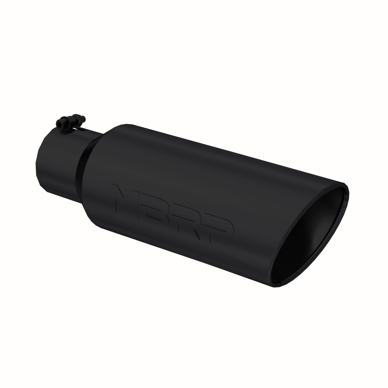 MBRP Exhaust Tip 4-Inch Inlet 6-Inch Outlet Rolled End Black Coated Universal Fit