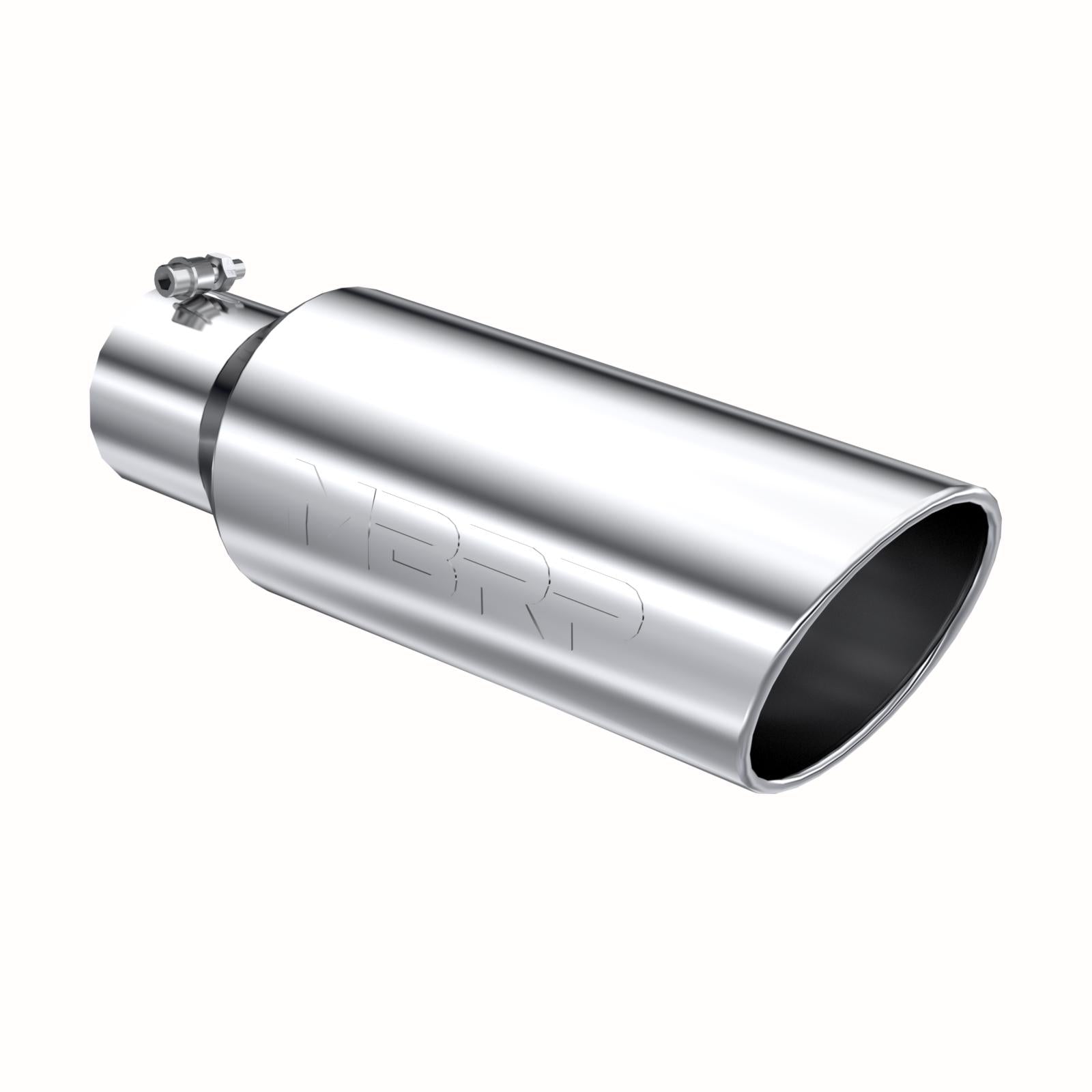 MBRP Exhaust Tip 4-Inch Inlet 6-Inch Outlet Rolled End T304 Stainless Steel Universal Fit