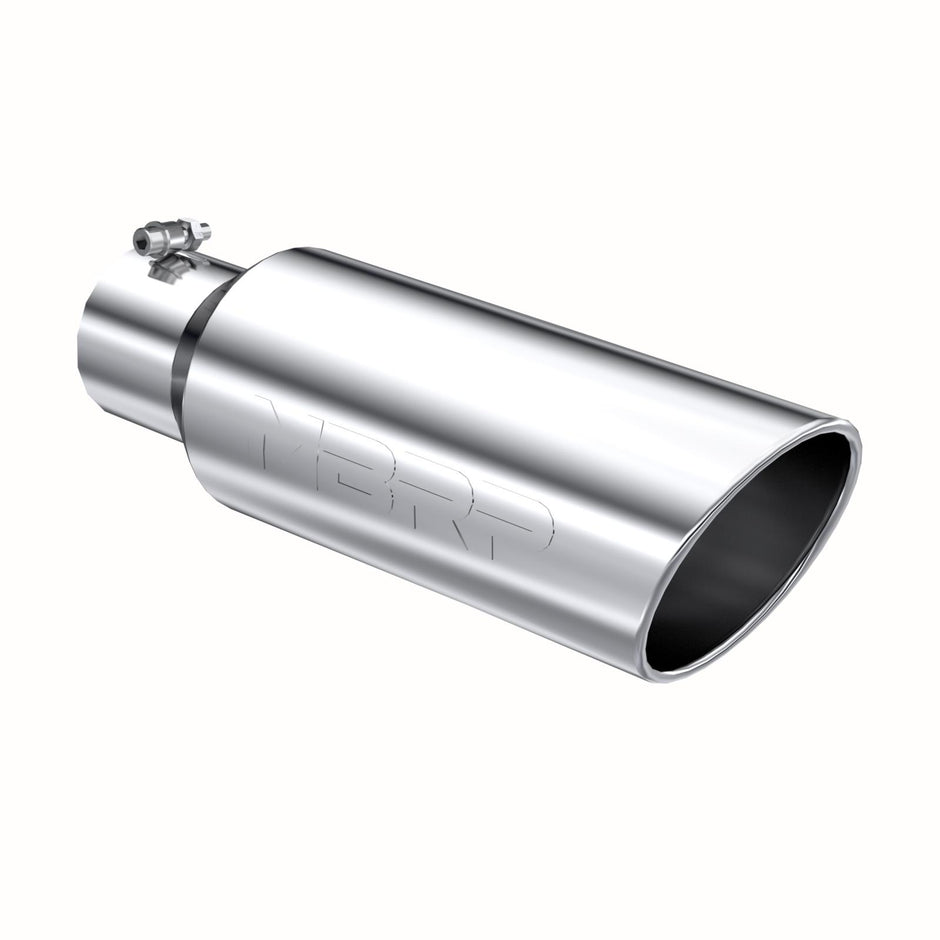 MBRP Exhaust Tip 4-Inch Inlet 6-Inch Outlet Rolled End T304 Stainless Steel Universal Fit