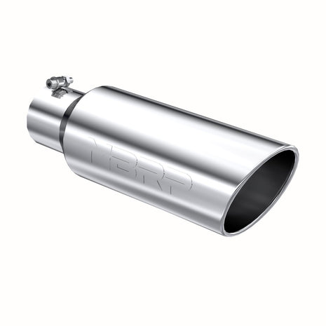 MBRP Exhaust Tip 4-Inch Inlet 6-Inch Outlet Rolled End T304 Stainless Steel Universal Fit