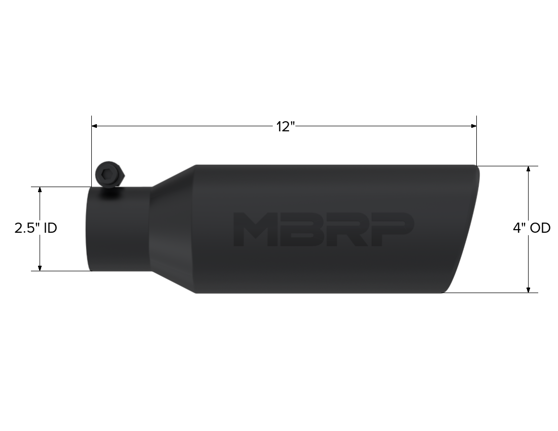 MBRP Exhaust Tip 2.5-Inch Inlet 4-Inch Outlet Rolled End Universal Fit