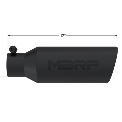 MBRP Exhaust Tip 2.5-Inch Inlet 4-Inch Outlet Rolled End Universal Fit