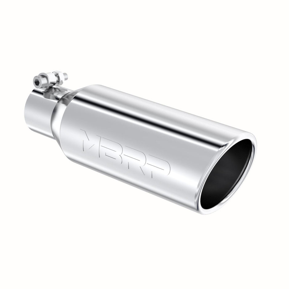 MBRP Exhaust Tip 2.5-Inch Inlet 4-Inch Outlet Rolled End T304 Stainless Steel Universal Fit