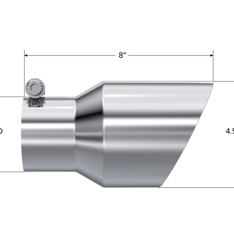 MBRP Exhaust Tip 3-Inch Inlet 4.5-Inch Outlet Dual Wall T304 Stainless Steel Universal Fit