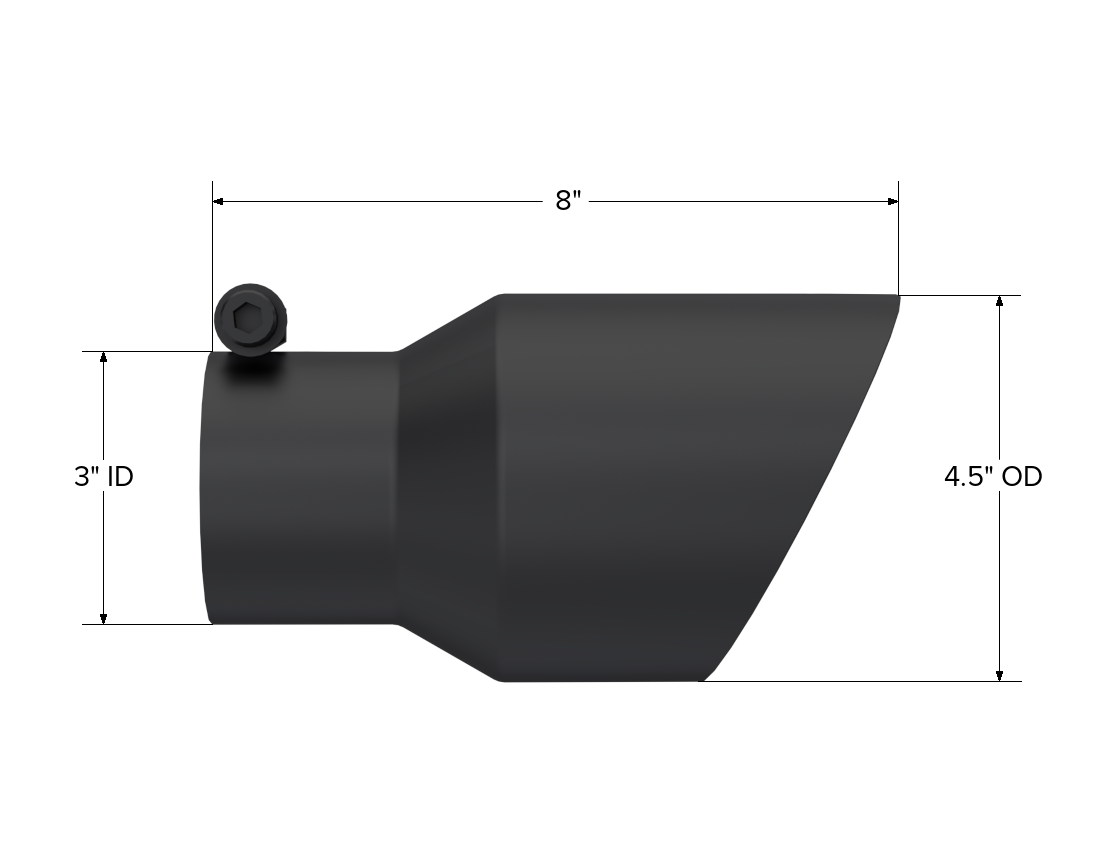 MBRP Exhaust Tip 3-Inch Inlet 4.5-Inch Outlet Dual Wall Mirror Polished Universal Fit