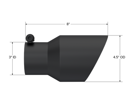 MBRP Exhaust Tip 3-Inch Inlet 4.5-Inch Outlet Dual Wall Mirror Polished Universal Fit