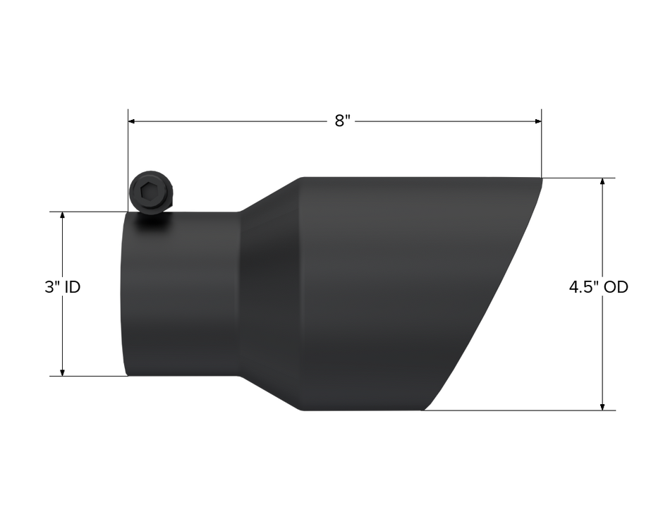 MBRP Exhaust Tip 3-Inch Inlet 4.5-Inch Outlet Dual Wall Mirror Polished Universal Fit