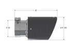 MBRP Exhaust Tip 3-Inch Inlet 4.5-Inch Outlet Dual Wall Carbon Fiber Universal Fit