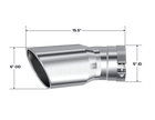 MBRP Exhaust Tip 5-Inch Inlet 6-Inch Outlet Rolled End T304 Stainless Steel 2015-2025 Chevy Silverado 2500 HD/3500 HD; 2015-2025 GMC Sierra 2500 HD/3500 HD