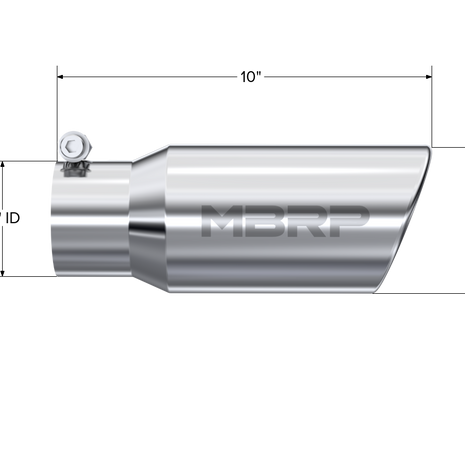 MBRP Exhaust Tip 3-Inch Inlet 4-Inch Outlet Rolled End T304 Stainless Steel Universal Fit