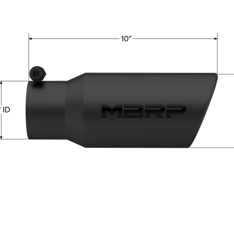 MBRP Exhaust Tip 3-Inch Inlet 4-Inch Outlet T304 Stainless Steel Universal Fit Armor Black Black Series
