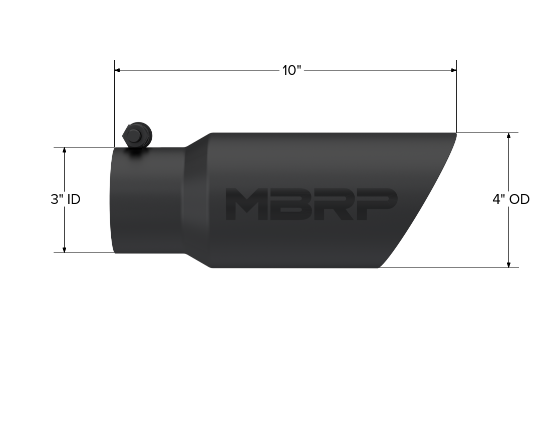 MBRP Exhaust Tip 3-Inch Inlet 4-Inch Outlet Dual Wall Universal Fit