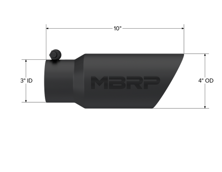 MBRP Exhaust Tip 3-Inch Inlet 4-Inch Outlet Dual Wall Universal Fit