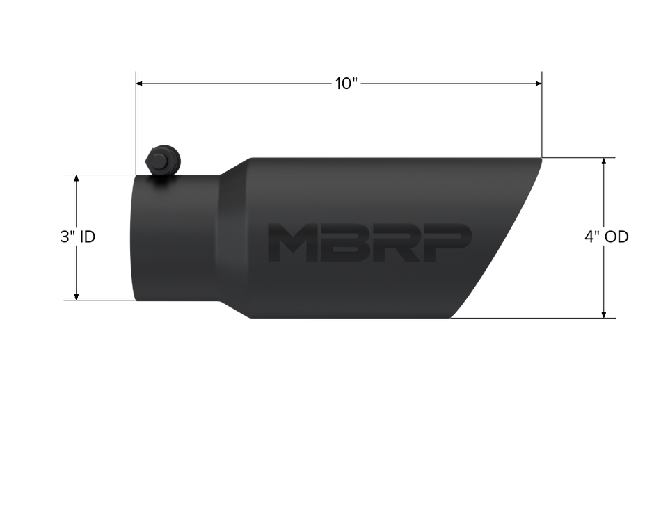 MBRP Exhaust Tip 3-Inch Inlet 4-Inch Outlet Dual Wall Universal Fit