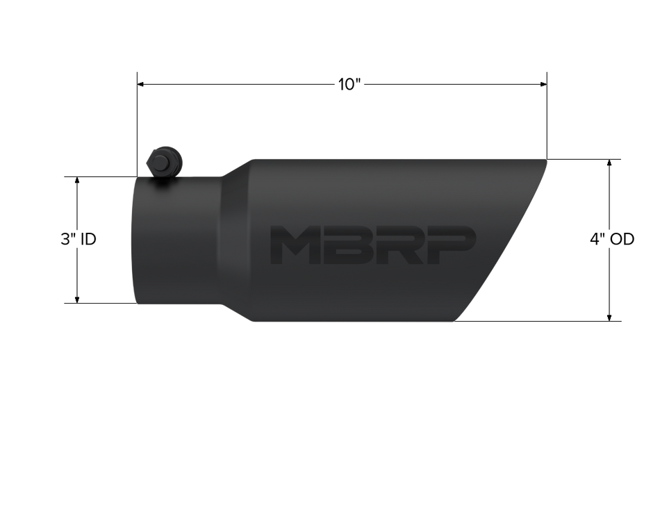 MBRP Exhaust Tip 3-Inch Inlet 4-Inch Outlet Dual Wall Universal Fit