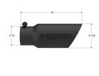 MBRP Exhaust Tip 3-Inch Inlet 4-Inch Outlet Dual Wall Universal Fit