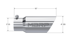 MBRP Exhaust Tip 3-Inch Inlet 4-Inch Outlet Dual Wall T304 Stainless Steel Universal Fit