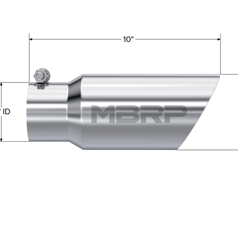 MBRP Exhaust Tip 3-Inch Inlet 4-Inch Outlet Dual Wall T304 Stainless Steel Universal Fit