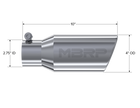 MBRP Exhaust Tip 2.75-Inch Inlet 4-Inch Outlet Rolled End T304 Stainless Steel Universal Fit