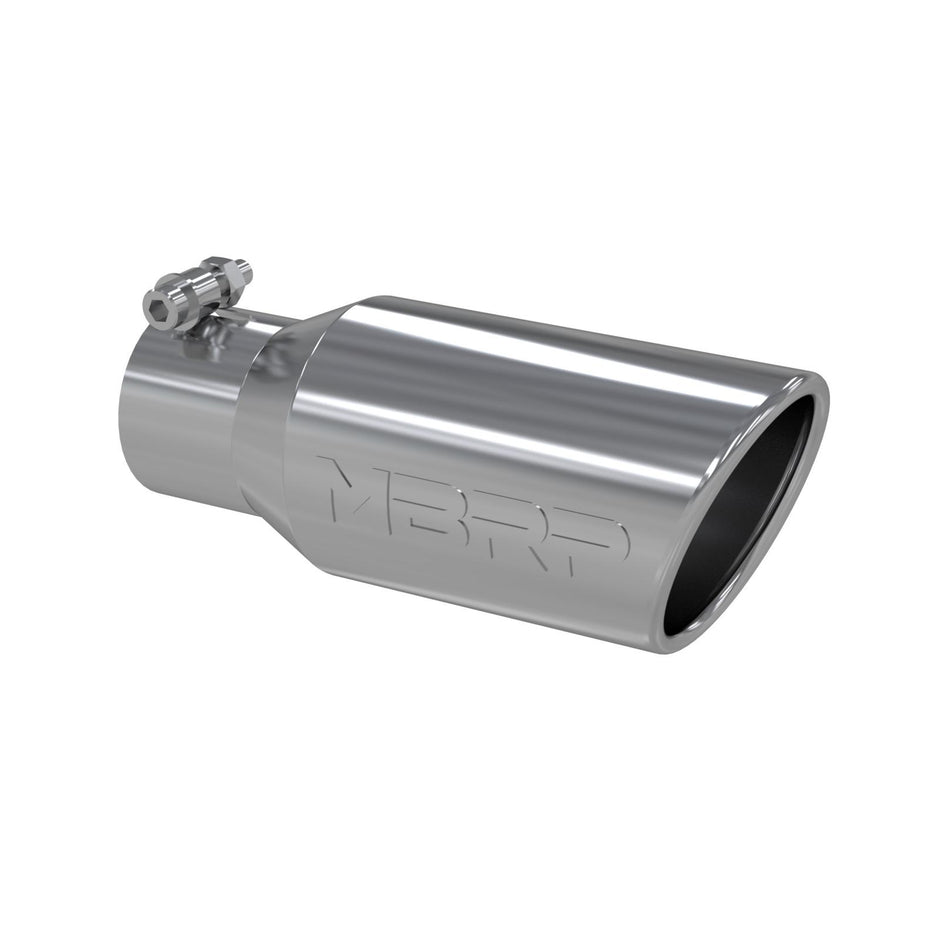 MBRP Exhaust Tip 2.75-Inch Inlet 4-Inch Outlet Rolled End T304 Stainless Steel Universal Fit
