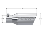 MBRP Exhaust Tip 2.5-Inch Inlet 4.5-Inch Outlet Single Wall Rolled End T304 Stainless Steel Universal Fit