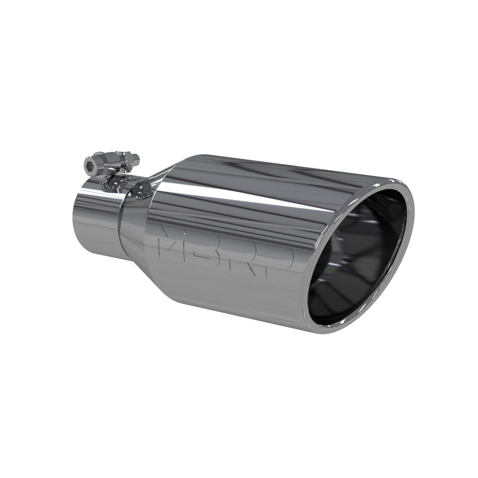 MBRP Exhaust Tip 2.5-Inch Inlet 4.5-Inch Outlet Single Wall Rolled End T304 Stainless Steel Universal Fit