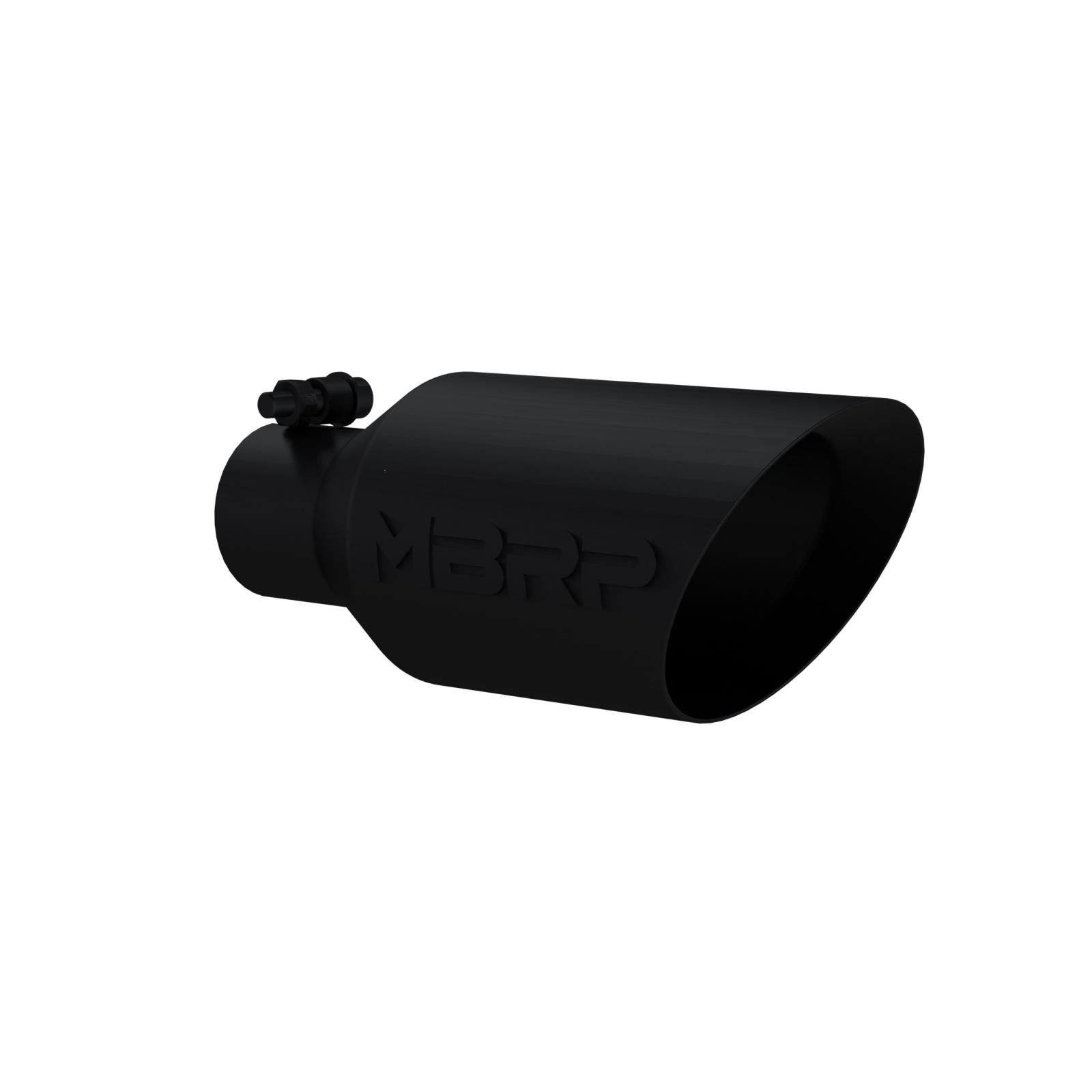 MBRP Exhaust Tip 2.5-Inch Inlet 4.5-Inch Outlet Dual Wall Rolled End Black Coated Universal Fit