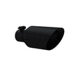 MBRP Exhaust Tip 2.5-Inch Inlet 4.5-Inch Outlet Dual Wall Rolled End Black Coated Universal Fit
