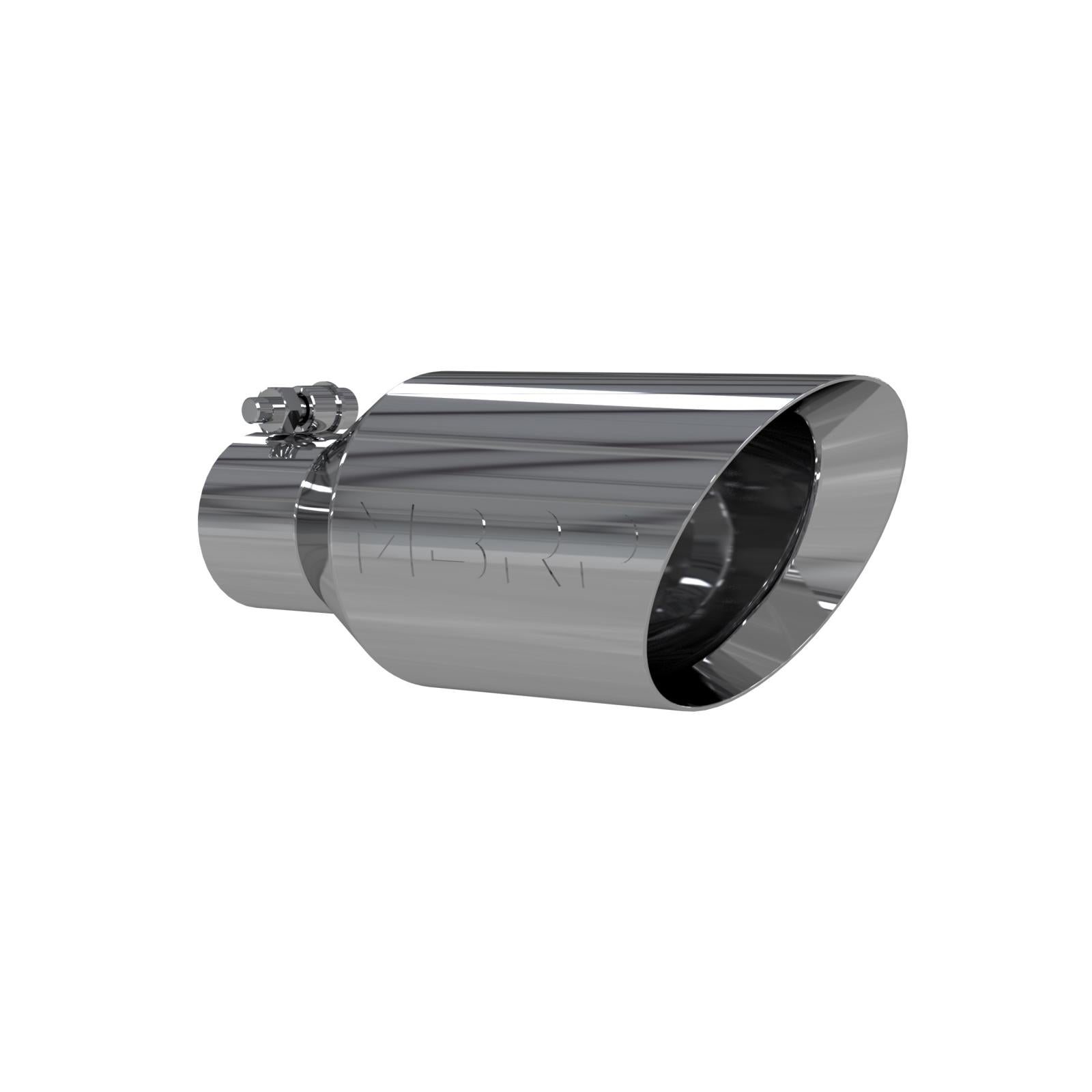 MBRP Exhaust Tip 2.5-Inch Inlet 4.5-Inch Outlet Dual Wall Rolled End T304 Stainless Steel Universal Fit