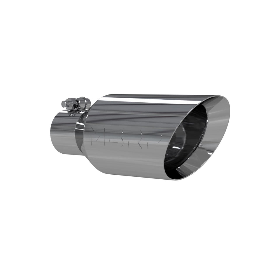 MBRP Exhaust Tip 2.5-Inch Inlet 4.5-Inch Outlet Dual Wall Rolled End T304 Stainless Steel Universal Fit
