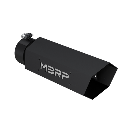 MBRP Exhaust Tip 4-Inch Inlet 5-Inch Outlet T304 Stainless Steel Universal Fit Armor Black Black Coated