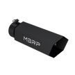 MBRP Exhaust Tip 4-Inch Inlet 5-Inch Outlet T304 Stainless Steel Universal Fit Armor Black Black Coated