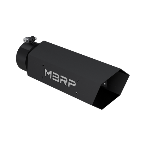 MBRP Exhaust Tip 4-Inch Inlet 5-Inch Outlet T304 Stainless Steel Universal Fit Armor Black Black Coated