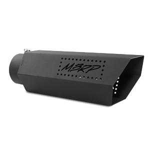 MBRP Exhaust Tip 4-Inch Inlet 5-Inch Outlet T304 Stainless Steel Universal Fit Armor Black Hexagon