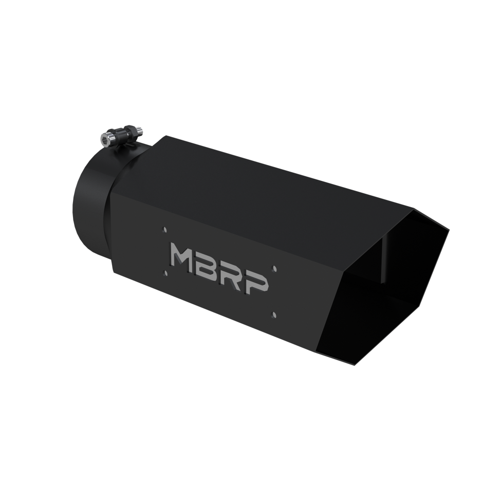 MBRP Exhaust Tip 5-Inch Inlet 6-Inch Outlet T304 Stainless Steel Universal Fit Armor Black Black Coated