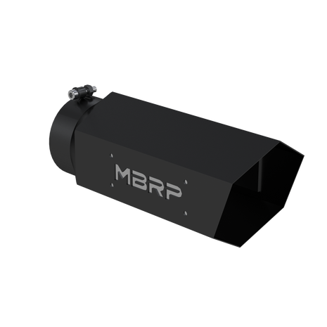 MBRP Exhaust Tip 5-Inch Inlet 6-Inch Outlet T304 Stainless Steel Universal Fit Armor Black Black Coated