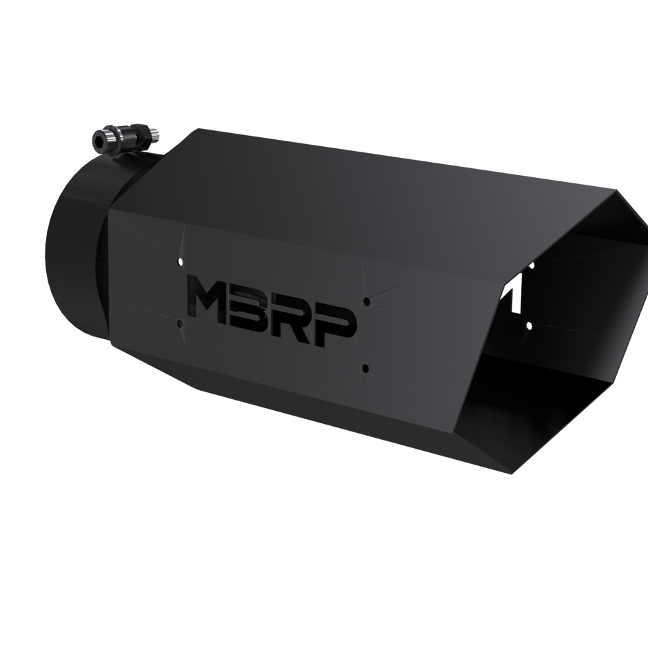 MBRP Exhaust Tip 5-Inch Inlet 6-Inch Outlet T304 Stainless Steel Universal Fit Armor Black Powdercoat