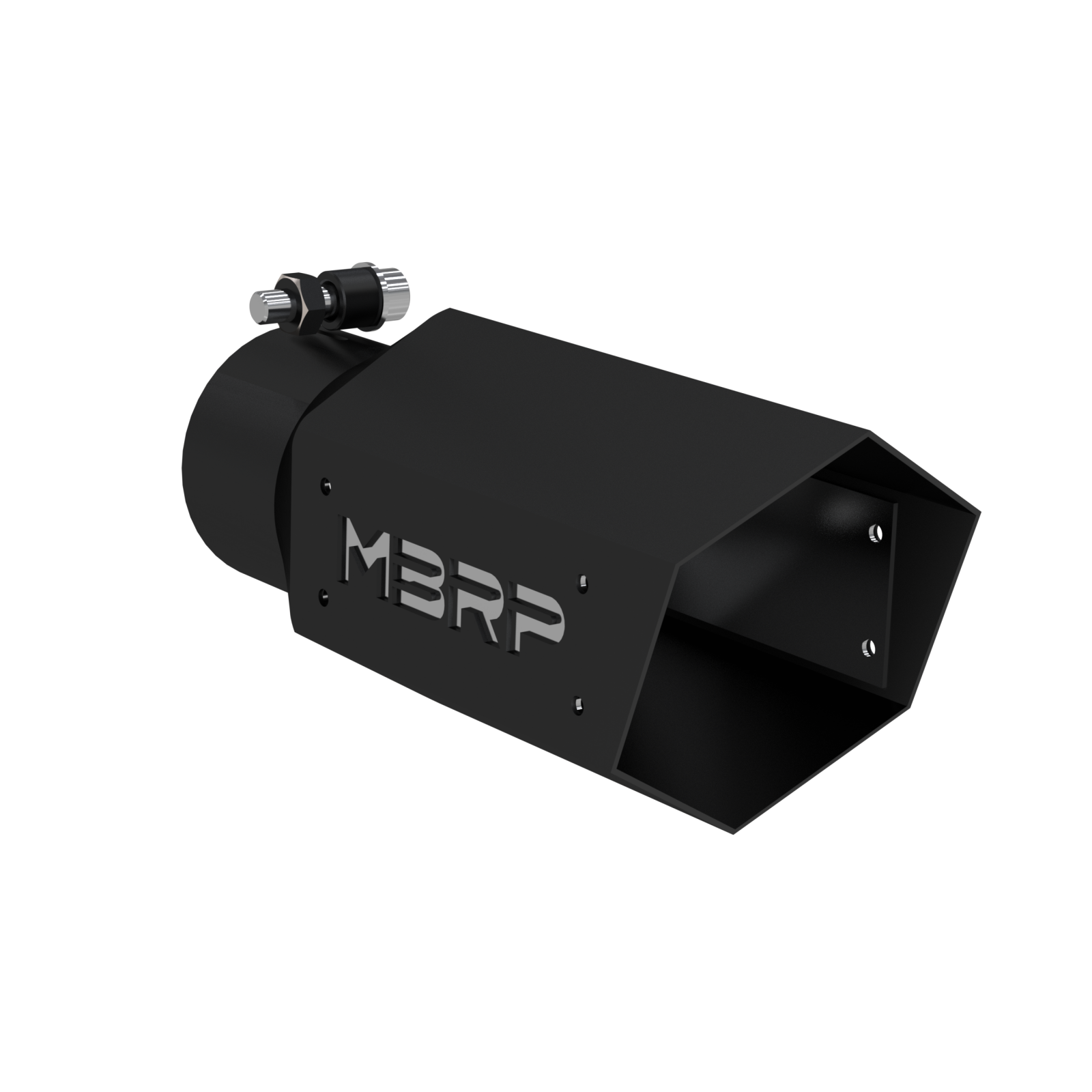 MBRP Exhaust Tip 3-Inch Inlet 4-Inch Outlet T304 Stainless Steel Universal Fit Armor Black Black Coated