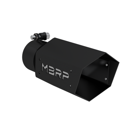 MBRP Exhaust Tip 3-Inch Inlet 4-Inch Outlet T304 Stainless Steel Universal Fit Armor Black Black Coated