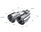 MBRP Exhaust Tip 2.5-Inch Inlet 3.5-Inch Outlet 9.5-Inch Length Single Wall T304 Stainless Steel Universal Fit