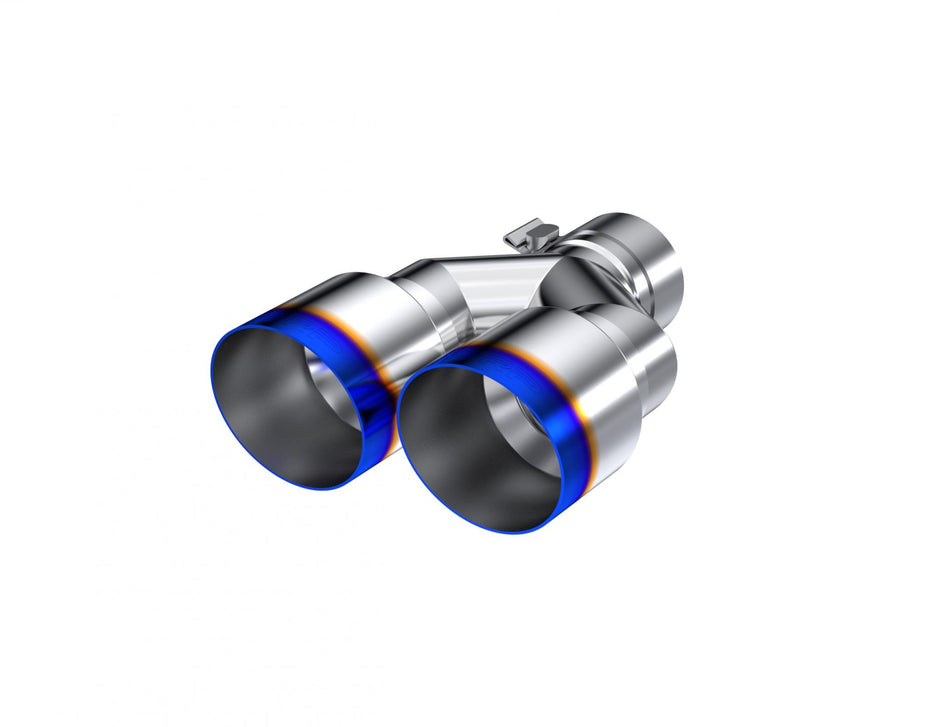 MBRP Exhaust Tip 2.5-Inch Inlet 3.5-Inch Outlet 9.5-Inch Length Single Wall Burnt End T304 Stainless Steel Universal Fit Left 9.5 Right 9